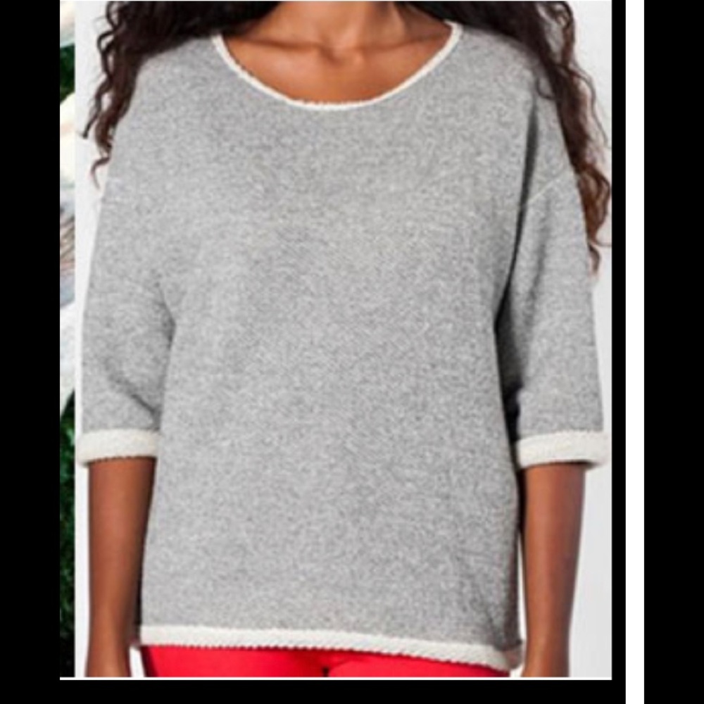 American Apparel Easy Sweater (Reversible) in Grey/Natural